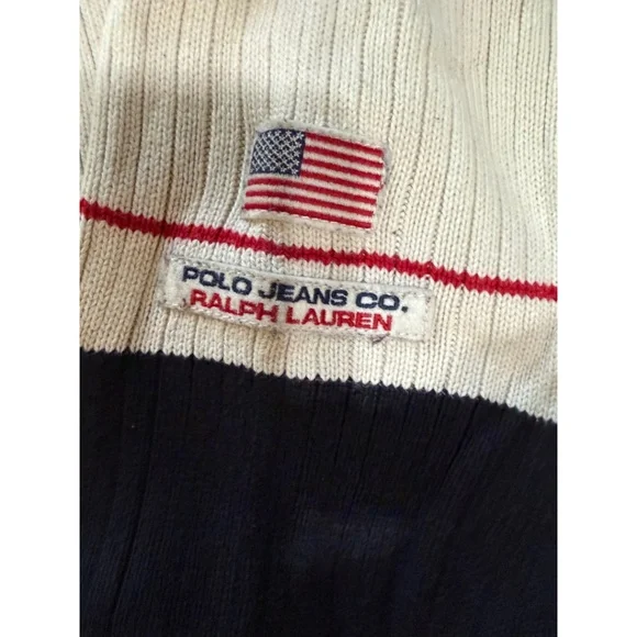 Vintage 90s Ralph Lauren Polo Jeans Turtleneck SweaterMade in Australia